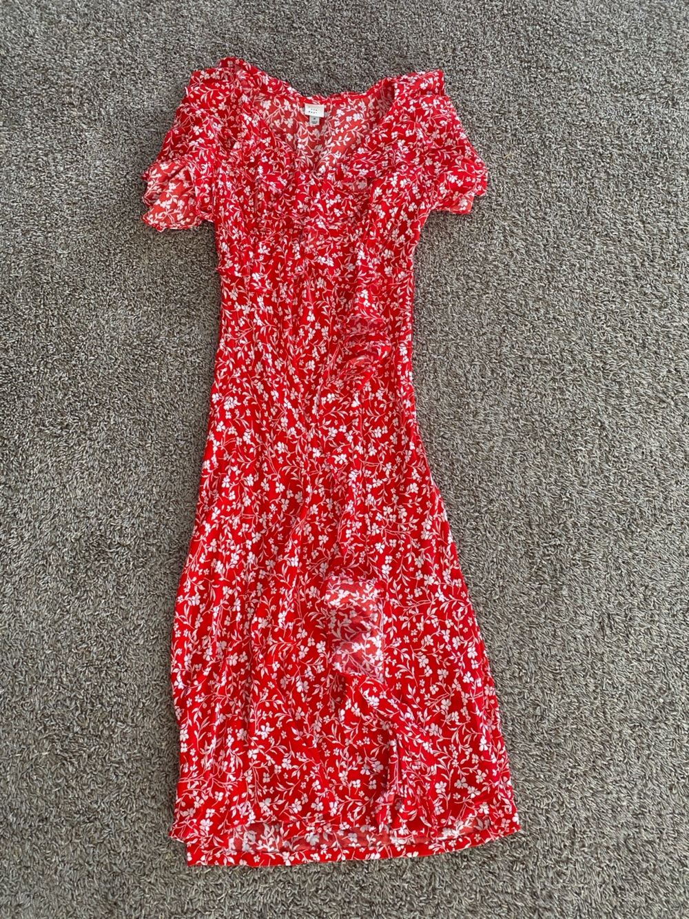 a new day Red and White Floral Dress